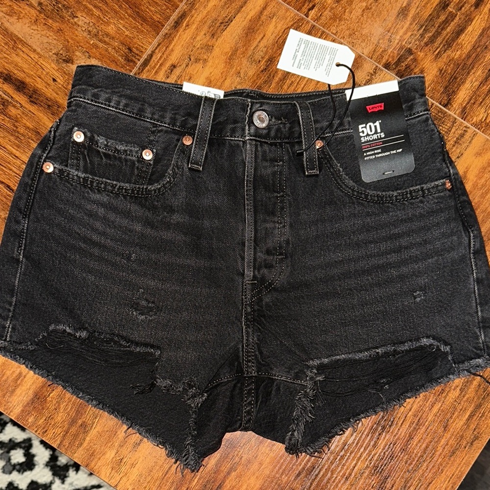 Levi's Women's Black Denim Shorts